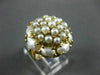 ANTIQUE LARGE AAA SOUTH SEA PEARL 14KT YELLOW GOLD 3D FLOWER CLUSTER RING #22299