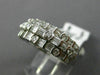 ESTATE WIDE 1.38CT DIAMOND 18K WHITE GOLD 3D SEMI BEZEL WEDDING ANNIVERSARY RING