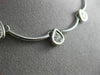 ANTIQUE ROUND .50CT DIAMOND 14KT WHITE GOLD 5 STONE PEAR ITALIAN NECKLACE #1809