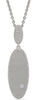 .08CT DIAMOND 14KT WHITE GOLD ETOILE DOUBLE OVAL FILIGREE FUN FLOATING PENDANT