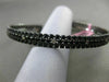 ESTATE 5.46CT DIAMOND & SAPPHIRE 14KT BLACK GOLD 3 ROW FLEXIBLE BANGLE BRACELET