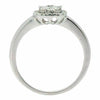 ESTATE .38CT DIAMOND 18KT WHITE GOLD 3D CLUSTER SQUARE FRIENDSHIP PROMISE RING