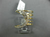 ESTATE LARGE .39CT ROUND DIAMOND 18KT ROSE GOLD CLASSIC MOON MULTI ROW FUN RING