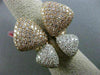 ESTATE EXTRA LARGE 4.14CT DIAMOND 18KT WHITE & ROSE GOLD BUTTERFLY FLOWER RING