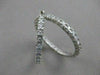 ESTATE 2.34CTW DIAMOND 14K WHITE GOLD EARRINGS LARGE 30MM 1" HOOP F/G VSSI 19740