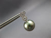 .33CT DIAMOND & AAA TAHITIAN PEARL 14K WHITE GOLD DOUBLE FLOWER HANGING EARRINGS