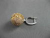 ANTIQUE 5.16CT DIAMOND 18KT TWO TONE GOLD FILIGREE DOUBLE SIDED HANGING EARRINGS