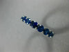 ESTATE 3.8CT AAA ROUND SAPPHIRE 14K WHITE GOLD ETERNITY WEDDING ANNIVERSARY RING