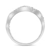 ESTATE 1.08CT DIAMOND & AAA SAPPHIRE 14KT WHITE GOLD FLOWER BUTTERFLY LOVE RING