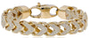 LARGE 13.24CT DIAMOND 14KT YELLOW GOLD 3D INSIDE OUT HANDCRAFTED UNISEX BRACELET