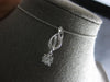 ESTATE .29CT DIAMOND 18KT WHITE GOLD 3D FLOWER TEAR DROP FUN FLOATING PENDANT