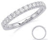 .33CT DIAMOND 14KT WHITE GOLD ROUND LOW SETTING SEMI ETERNITY ANNIVERSARY RING