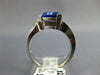 ESTATE WIDE 1.68CT DIAMOND & AAA TANZANITE 14KT WHITE GOLD 3D SWIRL RING #2454