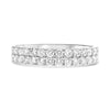 .77CT DIAMOND 14KT WHITE GOLD 2 ROW SHARED PRONG SEMI ETERNITY ANNIVERSARY RING