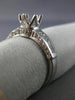 ESTATE .94CT DIAMOND 14KT WHITE GOLD 3D CROWN SEMI MOUNT ENGAGEMENT RING #2078