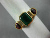 ESTATE 2.48CT DIAMOND AAA RUBY & EMERALD 18KT YELLOW GOLD LOVE ANNIVERSARY RING
