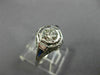 ANTIQUE WIDE .70CT DIAMOND & AAA SAPPHIRE 18KT WHITE GOLD ENGAGEMENT RING 26036