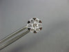 ESTATE .69CT DIAMOND 18KT WHITE GOLD 3D FLOWER INVISIBLE STUD EARRINGS