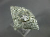 EXTRA LARGE 2.61CT OLD MINE DIAMOND 18K WHITE GOLD 3D FILIGREE ENGAGEMENT RING