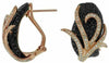 ESTATE 4.55CT WHITE & BLACK DIAMOND 14KT ROSE GOLD 3D MULTI ROW CLIP ON EARRINGS