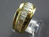 ESTATE WIDE 1.46CT DIAMOND 14KT YELLOW GOLD 3D BAGUETTE CHANNEL ANNIVERSARY RING