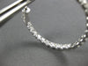 LARGE 4.35CT DIAMOND 18KT WHITE GOLD 3D ROUND INSIDE OUT HOOP HANGING EARRINGS