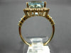 ESTATE LARGE 4.05CT DIAMOND & AAA AQUAMARINE 14K ROSE GOLD 3D ENGAGEMENT RING