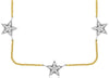 ESTATE 0.35CT DIAMOND 14KT YELLOW GOLD 3D CLASSIC STAR BY THE YARD FUN NECKLACE