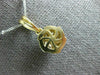 ESTATE .25CT DIAMOND 14KT TWO TONE GOLD 3D SWIRL BALL FUN FLOATING PENDANT #1409