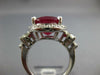 LARGE 12.15CT DIAMOND & AAA RUBY 14K WHITE GOLD OVAL ROUND & MARQUISE RING 26886