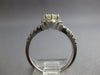 ESTATE .73CT DIAMOND 18KT WHITE GOLD 3D ROUND FLOWER ENGAGEMENT RING