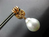 2.50CT DIAMOND & AAA SOUTH SEA PEARL 18K ROSE GOLD 3D TEAR DROP HANGING EARRINGS