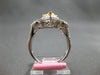 LARGE 2.21CT WHITE & FANCY YELLOW DIAMOND 18KT 2 TONE GOLD HALO ENGAGEMENT RING
