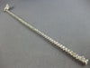 ESTATE 4.0CT DIAMOND 14KT WHITE GOLD 3D ROUND SEMI BEZEL CHANNEL TENNIS BRACELET