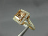 LARGE 1.60CT DIAMOND & AAA MORGANITE 14KT ROSE GOLD CUSHION CUT ENGAGEMENT RING