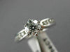 ESTATE WIDE .91CT ROUND DIAMOND 14KT WHITE GOLD SOLITAIRE ENGAGEMENT RING #21702