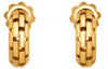ESTATE 18KT YELLOW GOLD 3D CLASSIC RECTANGULAR LINK UMBRELLA HANGING EARRINGS