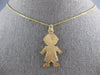 ESTATE LARGE 14KT YELLOW GOLD CLASSIC ENGRAVABLE BABY BOY CHARM PENDANT #27422