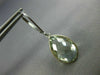 6.0CT AAA GREEN AMETHYST 14KT WHITE GOLD PEAR SHAPE LEVER BACK HANGING EARRINGS