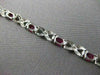 ANTIQUE 3.17CT DIAMOND & AAA RUBY 14K WHITE GOLD LOVE TENNIS BRACELET #18907