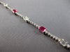 3.88CT DIAMOND & AAA RUBY 14KT WHITE GOLD OVAL ROUND & BAGUETTE TENNIS BRACELET