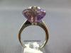 LARGE 2.31CT DIAMOND & AAA AMETHYST 18KT WHITE GOLD 3D FLOWER CLASSIC FUN RING