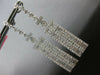 ESTATE EXTRA LARGE 4.72CT DIAMOND 18K WHITE GOLD 3D RECTANGULAR HANGING EARRINGS