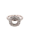 1.13CT DIAMOND 18KT WHITE GOLD CLASSIC ROUND 4 PRONG SEMI MOUNT ENGAGEMENT RING