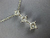 ESTATE .75CT DIAMOND 14KT WHITE GOLD PRINCESS PAST PRESENT FUTURE PENDANT #1738