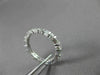 ANTIQUE 1.43CT BAGUETTE & ROUND DIAMOND 14KT WHITE GOLD ETERNITY RING 3mm #20970
