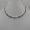 10.17CT DIAMOND 18KT WHITE GOLD ROUND & BAGUETTE ETERNITY CUFF TENNIS NECKLACE