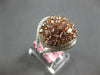 EXTRA LARGE 3.71CT WHITE & PINK DIAMOND 18KT WHITE & ROSE GOLD DOME SHAPE RING