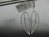 ESTATE .60CT DIAMOND 18KT WHITE GOLD 3D HANDCRAFTED OPEN LEAF HANGING EARRINGS