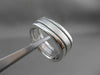 ESTATE 14K WHITE GOLD CLASSIC MATTE & SHINY WEDDING ANNIVERSARY BAND RING #23162